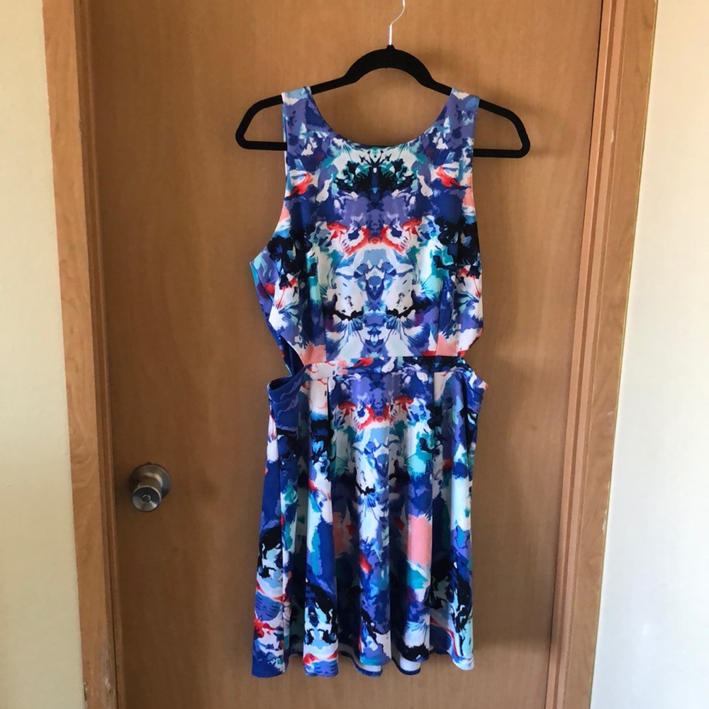 Side cut out mini dress